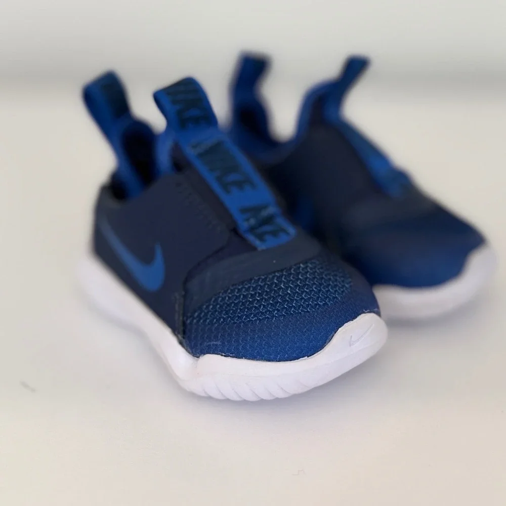 Nike Flex Runner TD Midnight Navy Imperial Blue Toddler Shoes AT4665-407‎ 3C